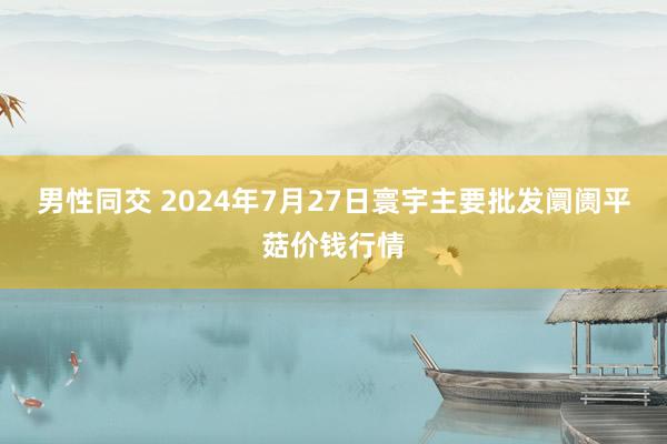 男性同交 2024年7月27日寰宇主要批发阛阓平菇价钱行情