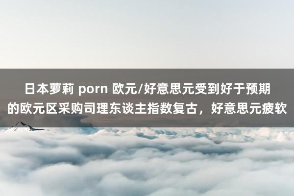 日本萝莉 porn 欧元/好意思元受到好于预期的欧元区采购司理东谈主指数复古，好意思元疲软